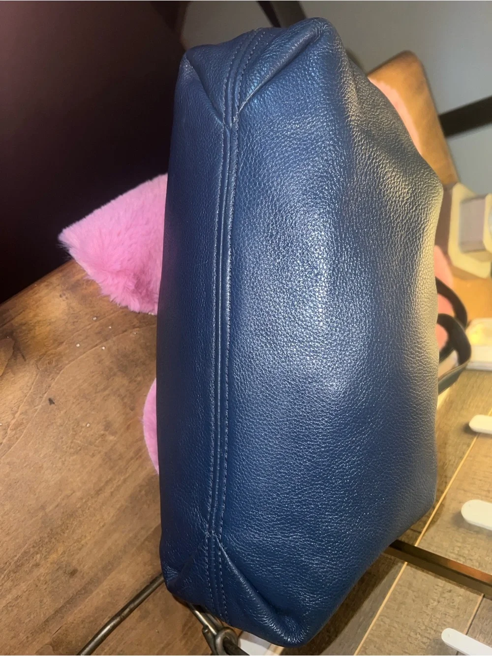 Michael Kors  Navy Leather Tassel Hobo Bag by Unknown Brand